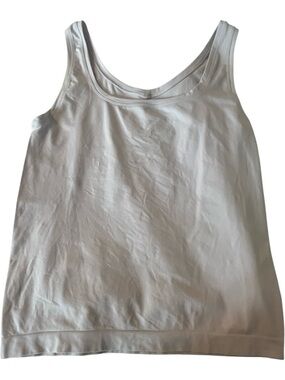 White House Black Market Cream Scoop Neck Tank